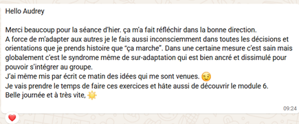 Coaching individuel temoignage 2 page de vente